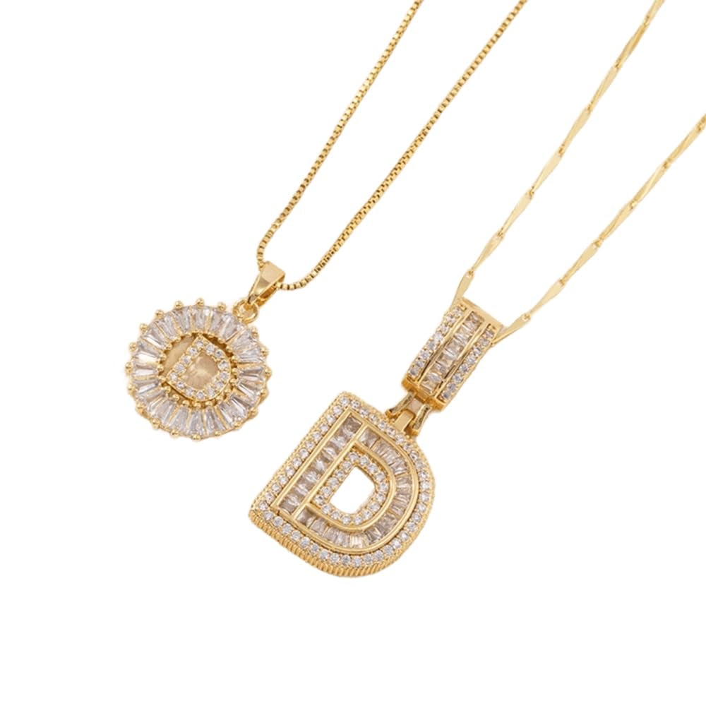[LAST DAY ]Initial Letter Pendant Necklaces -2 Pack