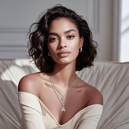 [LAST DAY ]Initial Letter Pendant Necklaces -2 Pack
